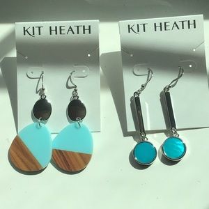 NEW 2 Pair KIT HEATH EARRINGS
